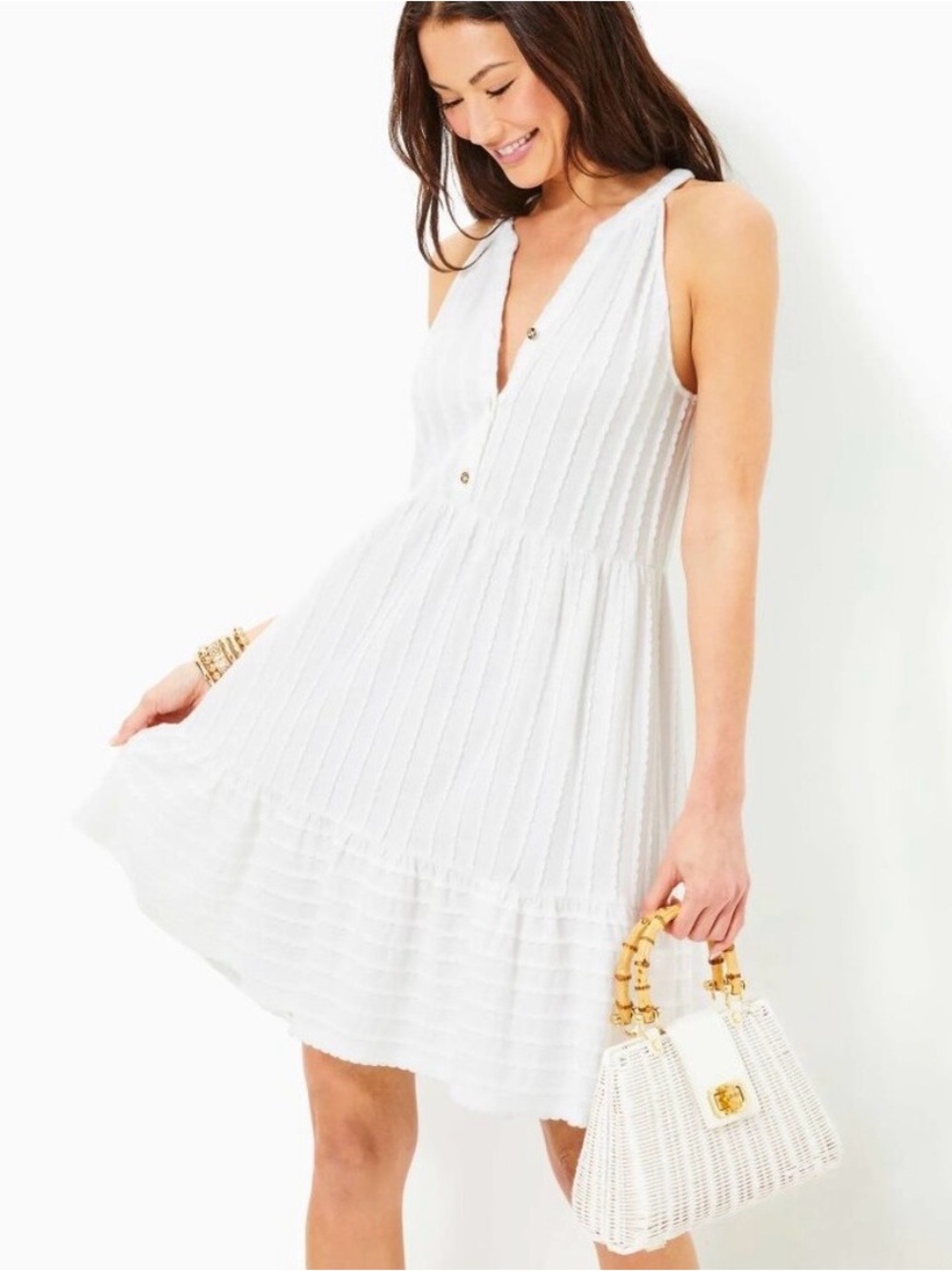 Lilly Pulitzer Women’s White Lennox Scallop Knit Dress